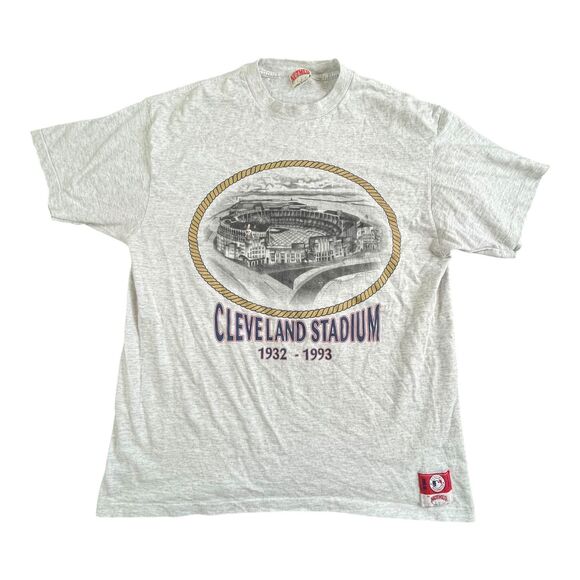 Vintage 1994 Indians Park/Cleveland Stadium T Shirt Nutmeg Made in USA XL - Picture 1 of 8